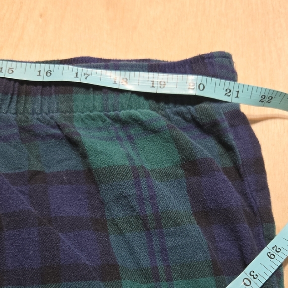 B75 Old Navy Plus Size Green and Blue Plaid Pajama Set Sz 2X - Picture 5 of 11